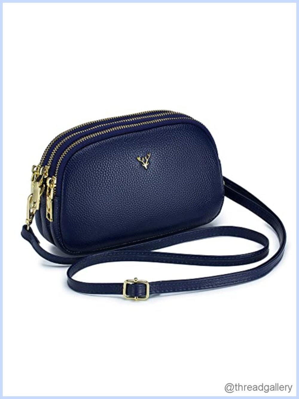 Genuine Leather Small Crossbody Bag Adjustable Strap Women's Shoulder Purse
